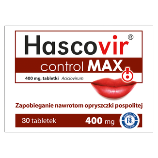 Hascovir control MAX 400 mg, 30 tabletek USZKODZONE OPAKOWANIE - zdjęcie produktu