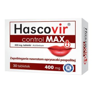 Hascovir control MAX 400 mg, 30 tabletek - zdjęcie produktu