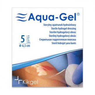 Aqua-Gel, sterylny opatrunek hydrożelowy, średnica 6,5 cm, 1 sztuka - zdjęcie produktu