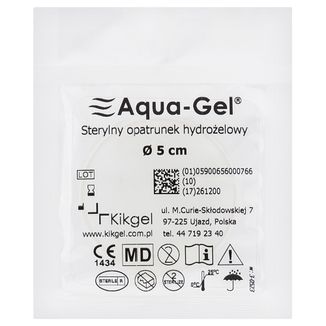 Aqua-Gel, sterylny opatrunek hydrożelowy, średnica 5 cm, 1 sztuka - zdjęcie produktu