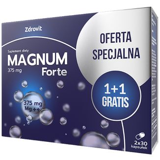 Zdrovit Magnum Forte 375 mg, 2 x 30 kapsułek - zdjęcie produktu