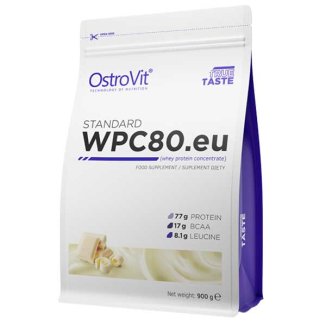 OstroVit Standard WPC80.eu, smak białej czekolady, 900 g - zdjęcie produktu