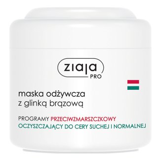 Ziaja Pro, maska odżywcza z glinką brązową, 200 ml - zdjęcie produktu