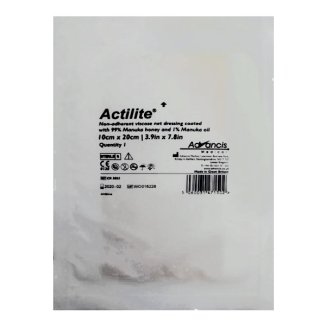 Actilite, opatrunek z 99% miodem Manuka + 1% olejem Manuka, sterylny, 10 cm x 20 cm, 1 sztuka - zdjęcie produktu