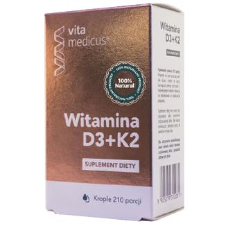 VitaMedicus Witamina D3+K2, krople, 29,4 ml KRÓTKA DATA - zdjęcie produktu