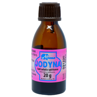 Jodyna 3%, roztwór na skórę, 20 g Jodyna 3%, roztwór na skórę, 20 g - zdjęcie produktu