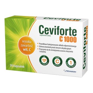 Ceviforte C1000, witamina C 1000 mg, 30 kapsułek - zdjęcie produktu