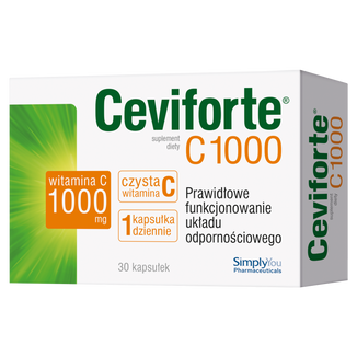 Ceviforte C1000, witamina C 1000 mg, 30 kapsułek - zdjęcie produktu