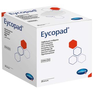 Eycopad, kompres oczny, jałowy, 56 mm x 70 mm, 25 sztuk - zdjęcie produktu