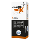 Maxigra Max 50 mg, 4 tabletki powlekane USZKODZONE OPAKOWANIE - miniaturka zdjęcia produktu