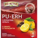 Herbapol Big-Active Pu-Erh Herbata Czerwona o smaku cytrynowym, 40 torebek - miniaturka zdjęcia produktu