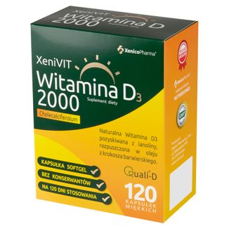 XeniVit Witamina D3 2000, 120 kapsułek miękkich - zdjęcie produktu