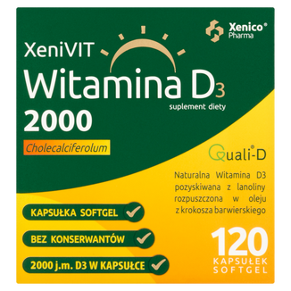XeniVit Witamina D3 2000, 120 kapsułek miękkich - zdjęcie produktu