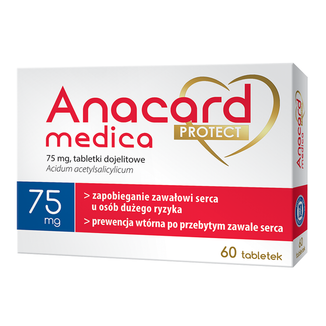 Anacard Medica Protect 75 mg, 60 tabletek dojelitowych - zdjęcie produktu