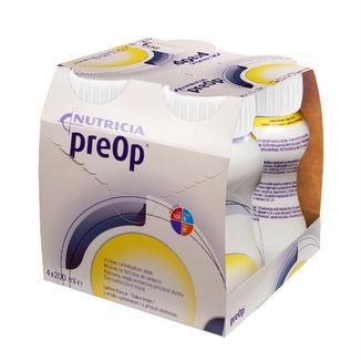 PreOp, preparat płynny dla pacjentów chirurgicznych, smak cytrynowy, 4 x 200 ml USZKODZONE OPAKOWANIE - zdjęcie produktu