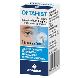 Oftahist, 1 mg/ ml, krople do oczu, 5 ml - zdjęcie produktu