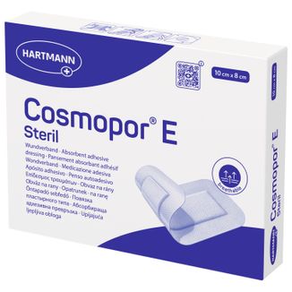 Cosmopor E, opatrunek na rany pooperacyjne, jałowy, 10 cm x 8 cm, 25 sztuk USZKODZONE OPAKOWANIE - zdjęcie produktu