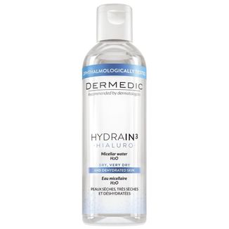 Dermedic Hydrain 3 Hialuro, płyn micelarny H2O, skóra odwodniona i sucha, 100 ml - zdjęcie produktu