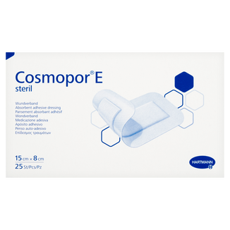 Cosmopor E, opatrunek na rany pooperacyjne, jałowy, 15 cm x 8 cm, 25 sztuk - zdjęcie produktu