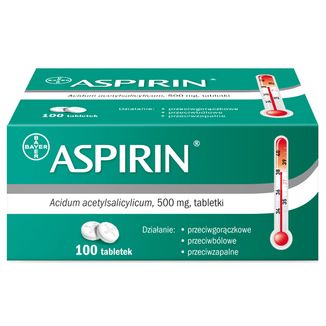 Aspirin 500 mg, 100 tabletek USZKODZONE OPAKOWANIE - zdjęcie produktu