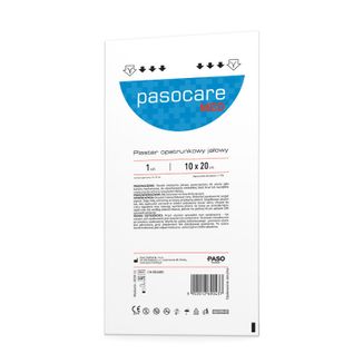 Pasocare Med, plaster opatrunkowy, jałowy, 10 cm x 20 cm, 1 sztuka Pasocare Med, plaster opatrunkowy, jałowy, 10 cm x 20 cm, 1 sztuka - zdjęcie produktu