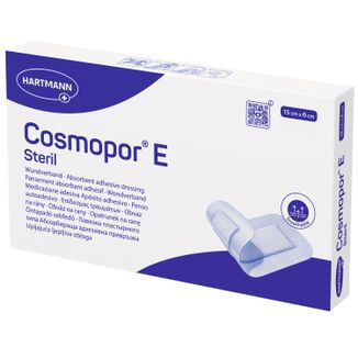 Cosmopor E, opatrunek na rany pooperacyjne, jałowy, 15 cm x 6 cm, 25 sztuk USZKODZONE OPAKOWANIE - zdjęcie produktu