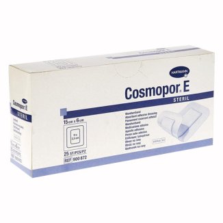 Cosmopor E, opatrunek na rany pooperacyjne, jałowy, 15 cm x 6 cm, 25 sztuk - zdjęcie produktu
