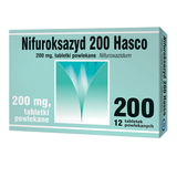 Nifuroksazyd Hasco 200 mg, 12 tabletek powlekanych - miniaturka zdjęcia produktu