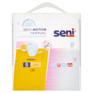 Seni Active Normal, majtki chłonne, Small, 55-85 cm, 30 sztuk - zdjęcie produktu
