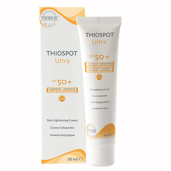 Synchroline Synchroline Thiospot Ultra, schützend Creme aufhellend Pigmentflecken, für den Tag, SPF 50+, 30 ml — Inhaltsstoffe und Bewertung