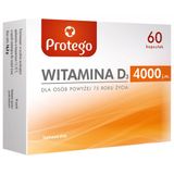 Protego Witamina D3 4000  j.m., dla osób otyłych i powyżej 65 roku życia, 60 kapsułek - miniaturka zdjęcia produktu