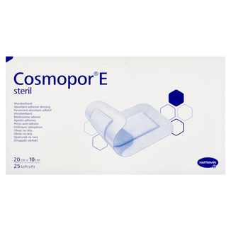 Cosmopor E, opatrunek na rany pooperacyjne, jałowy, 20 cm x 10 cm, 25 sztuk USZKODZONE OPAKOWANIE - zdjęcie produktu