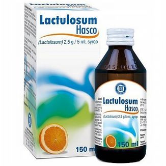 Lactulosum Hasco 2,5 g/ 5 ml, syrop, smak pomarańczowy,150 ml USZKODZONE OPAKOWANIE - zdjęcie produktu