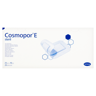 Cosmopor E, opatrunek na rany pooperacyjne, jałowy, 25 cm x 10 cm, 25 sztuk USZKODZONE OPAKOWANIE - zdjęcie produktu