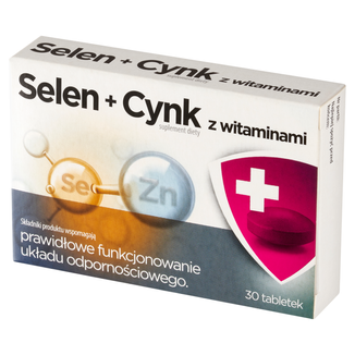 Selen + cynk z witaminami, 30 tabletek  USZKODZONE OPAKOWANIE - zdjęcie produktu