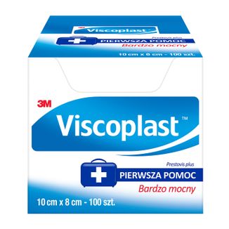 Plastry Viscoplast, Prestovis Plus supermocny, 10 cm x 8 cm, 100 sztuk - zdjęcie produktu