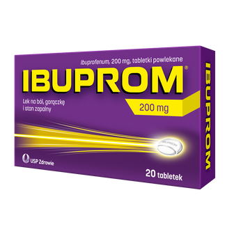 Ibuprom 200 mg, 20 tabletek USZKODZONE OPAKOWANIE - zdjęcie produktu