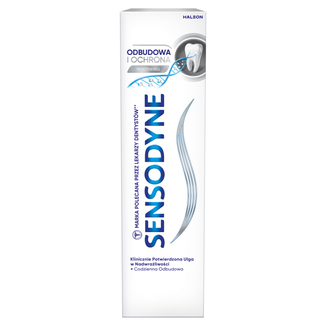 Sensodyne Odbudowa i Ochrona Whitening, wybielająca pasta do zębów nadwrażliwych, 75 ml - zdjęcie produktu