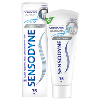 Sensodyne Odbudowa i Ochrona Whitening, wybielająca pasta do zębów nadwrażliwych, 75 ml - zdjęcie produktu