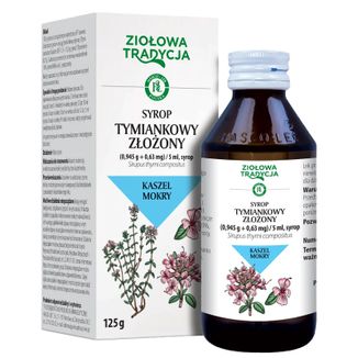 Ziołowa Tradycja Syrop tymiankowy złożony (0,945 g + 0,63 mg)/5 ml, 125 g - zdjęcie produktu