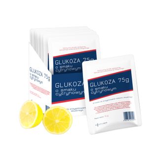 Diather Glukoza, proszek do sporządzania roztworu doustnego, smak cytrynowy, 75 g - zdjęcie produktu