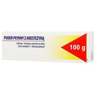 Puder płynny z anestezyną (240 mg + 20 mg)/g, zawiesina na skórę, 100 g KRÓTKA DATA - zdjęcie produktu