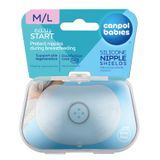 Canpol Babies EasyStart, silikonowe osłonki na piersi, rozmiar M/L, 2 sztuki USZKODZONE OPAKOWANIE - miniaturka zdjęcia produktu