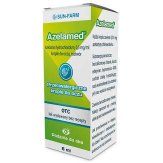 Azelamed 0,5 mg/ml, przeciwalergiczne krople do oczu, roztwór, 6 ml - zdjęcie produktu