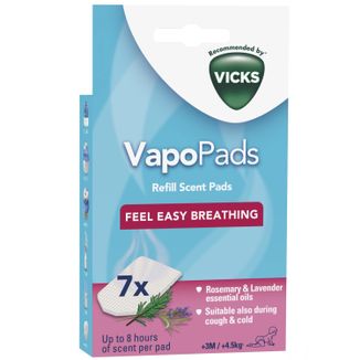 Vicks VapoPads, pediatryczne wkładki zapachowe, zapach rozmaryn z lawendą, 7 sztuk - zdjęcie produktu