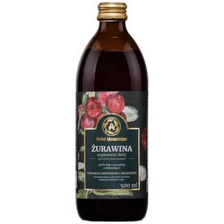 Herbal Monasterium Żurawina, 100% sok z witaminą C, 500 ml - zdjęcie produktu
