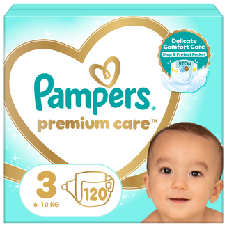 Pampers Premium Care 3 (6-10 kg), pieluchy, 120 sztuk USZKODZONE OPAKOWANIE - zdjęcie produktu