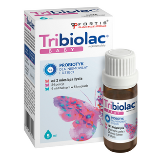 Tribiolac Baby, krople, od 2 miesiąca, 5 ml USZKODZONE OPAKOWANIE - zdjęcie produktu