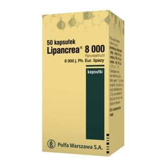 Lipancrea 8000 j., 50 kapsułek - zdjęcie produktu
