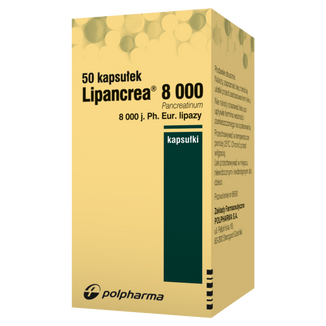 Lipancrea 8000 j., 50 kapsułek - zdjęcie produktu